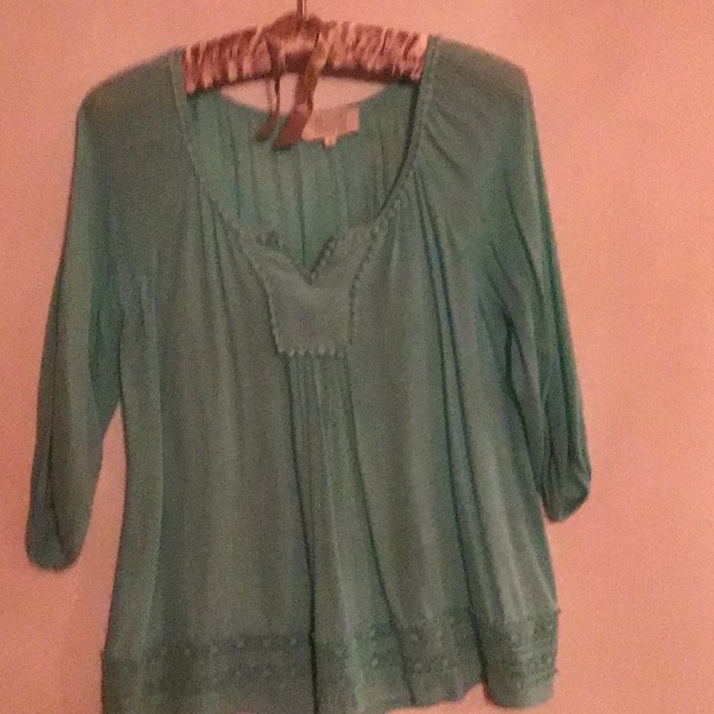 Teal 3/4 sleeve tunic